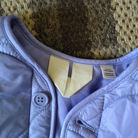 ARKET Kids Ken Quilted Padded Ripstop Jacket In Periwinkle Blue - Picture 4 of 8